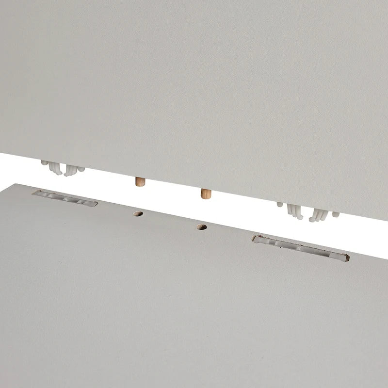 Meuble TV avec lumières LED, placards et étagères ouvertes pour téléviseurs