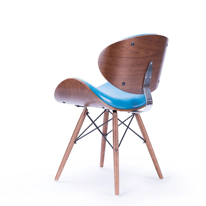 Fauteuil d'appoint bleu sarcelle du milieu du siècle