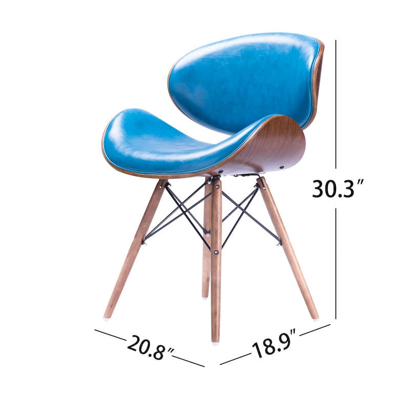 Fauteuil d'appoint bleu sarcelle du milieu du siècle