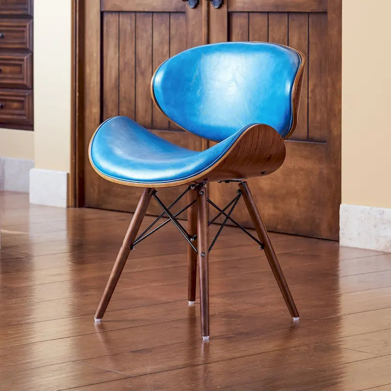 Fauteuil d'appoint bleu sarcelle du milieu du siècle