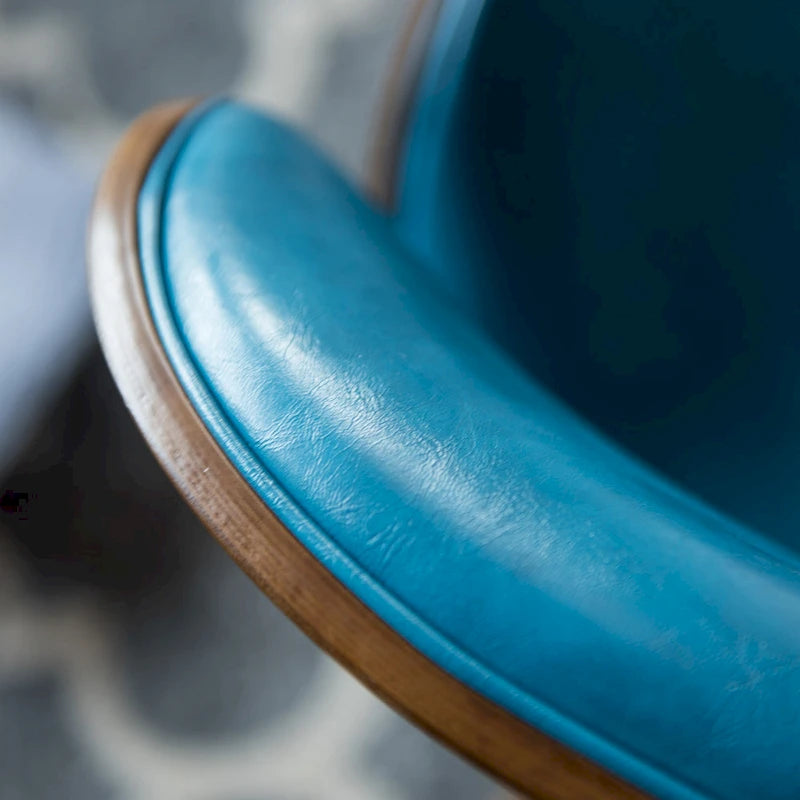 Fauteuil d'appoint bleu sarcelle du milieu du siècle