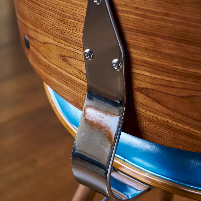 Fauteuil d'appoint bleu sarcelle du milieu du siècle