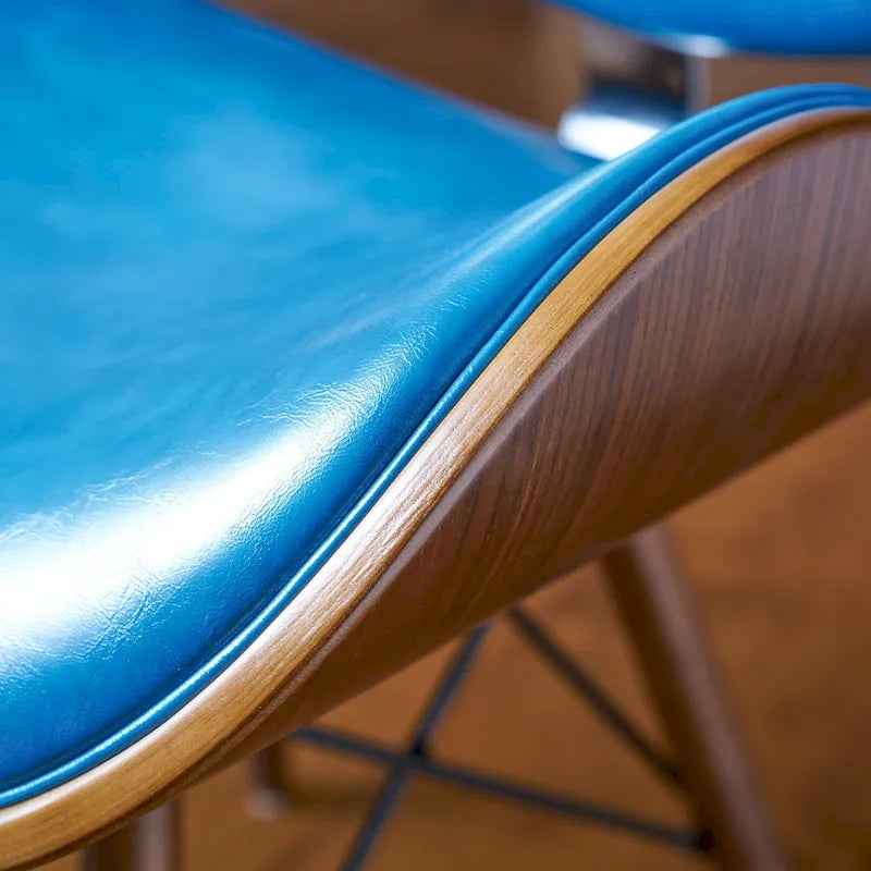 Fauteuil d'appoint bleu sarcelle du milieu du siècle