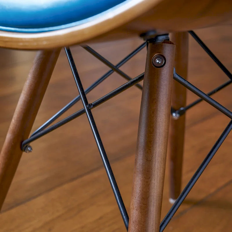 Fauteuil d'appoint bleu sarcelle du milieu du siècle