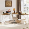Bureau d'angle en forme de L pour ordinateur, bureau d'angle à domicile