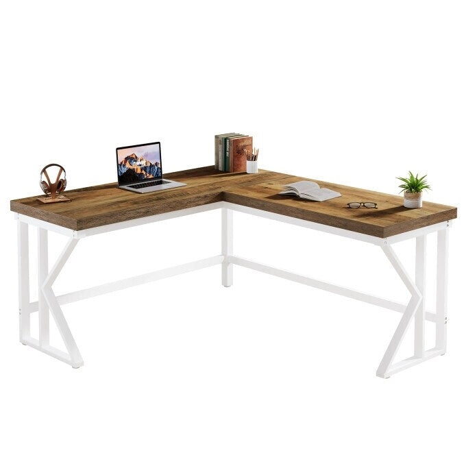 Bureau d'angle en forme de L pour ordinateur, bureau d'angle à domicile