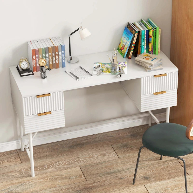 Tiroirs de rangement pour bureau d'ordinateur, cadre métallique moderne