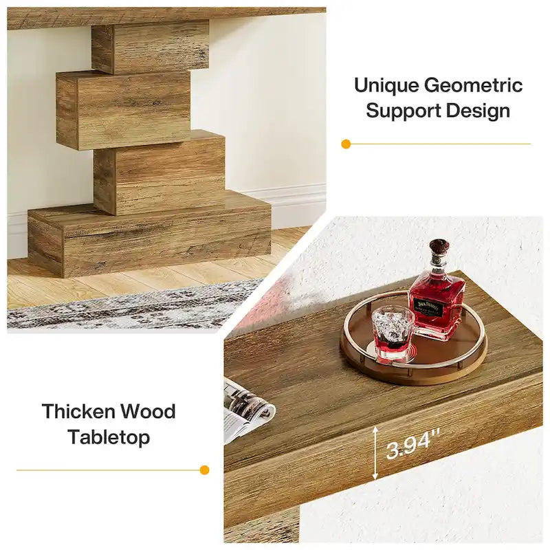Console de canapé de ferme en bois pour entrée/couloir