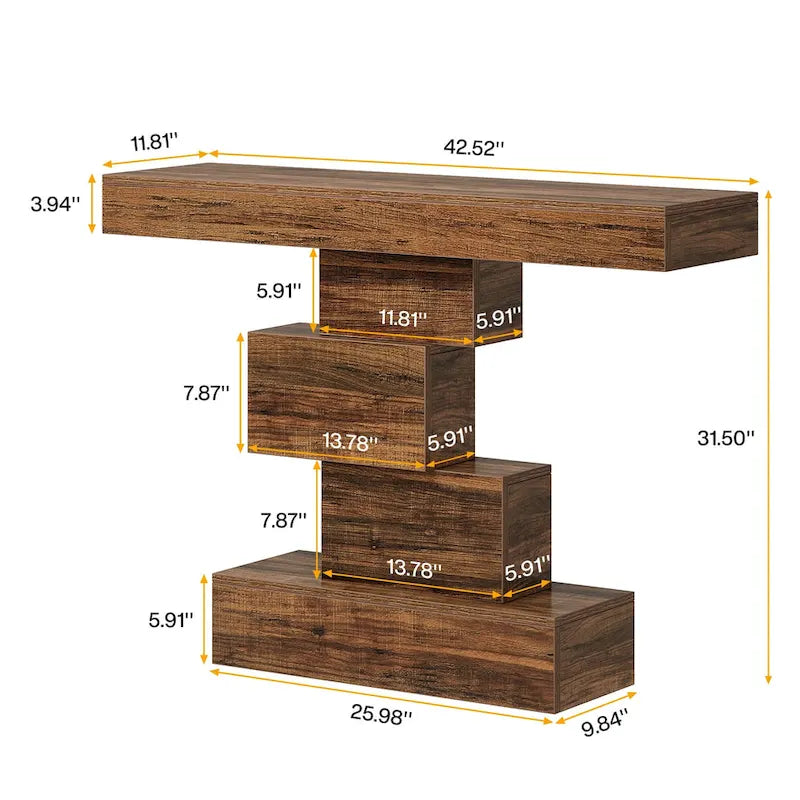 Console de canapé de ferme en bois pour entrée/couloir