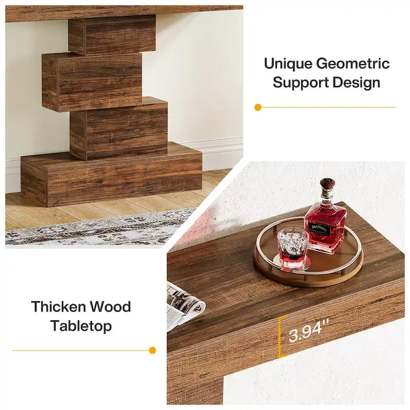 Console de canapé de ferme en bois pour entrée/couloir