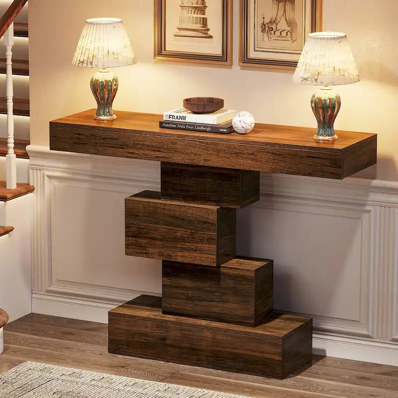 Console de canapé de ferme en bois pour entrée/couloir