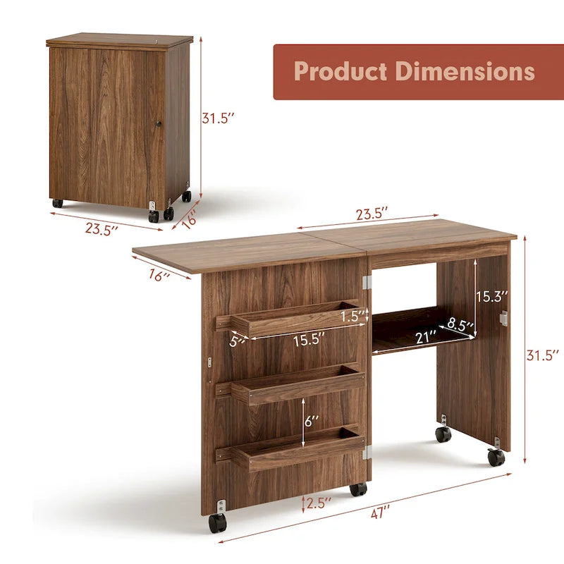 Meuble de rangement pour table de couture