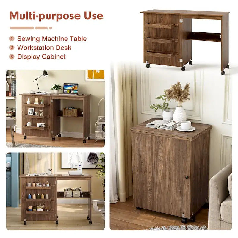 Meuble de rangement pour table de couture
