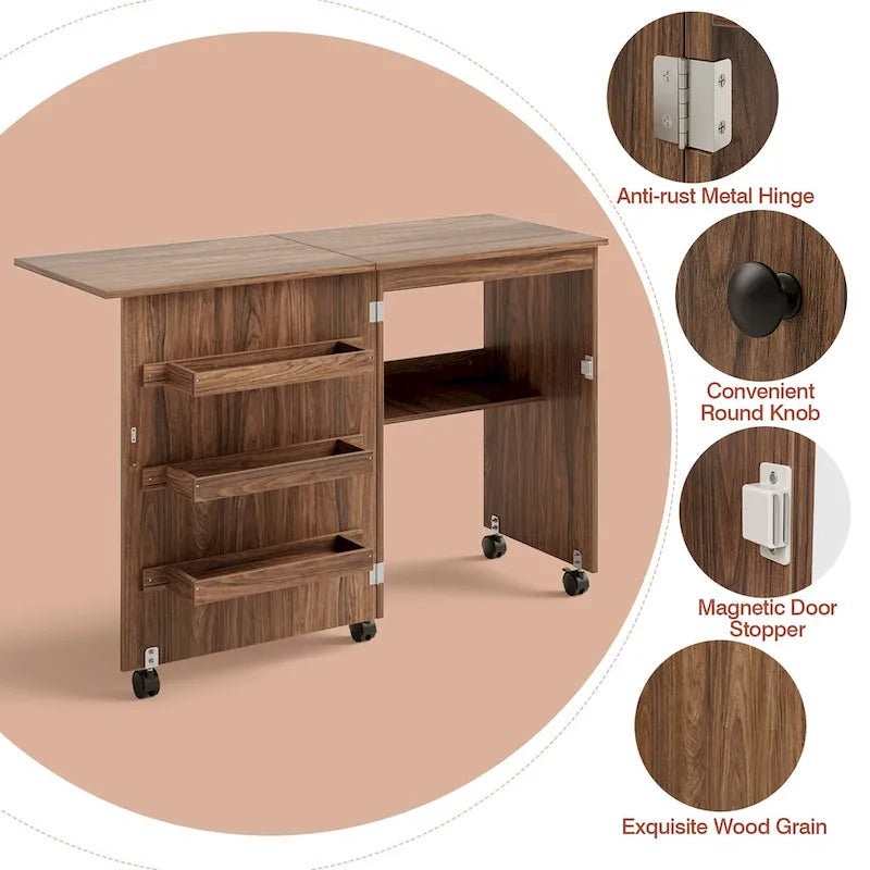 Meuble de rangement pour table de couture