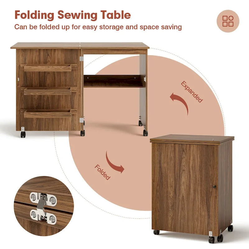 Meuble de rangement pour table de couture