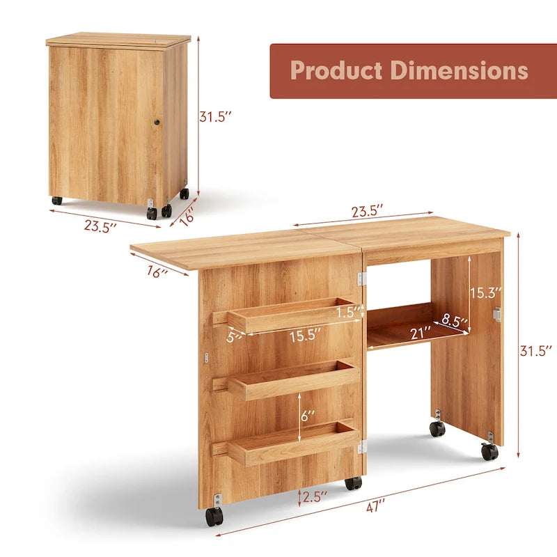 Meuble de rangement pour table de couture