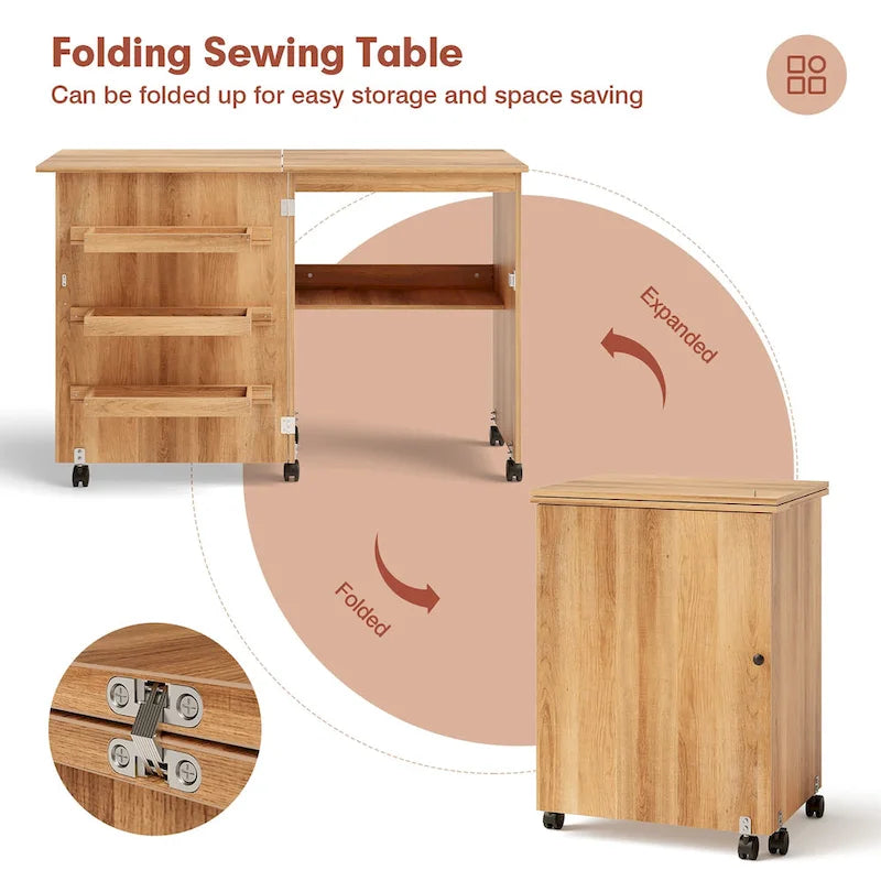 Meuble de rangement pour table de couture