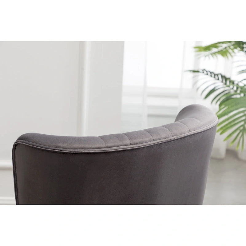 Fauteuil d'appoint en polyester gris 26