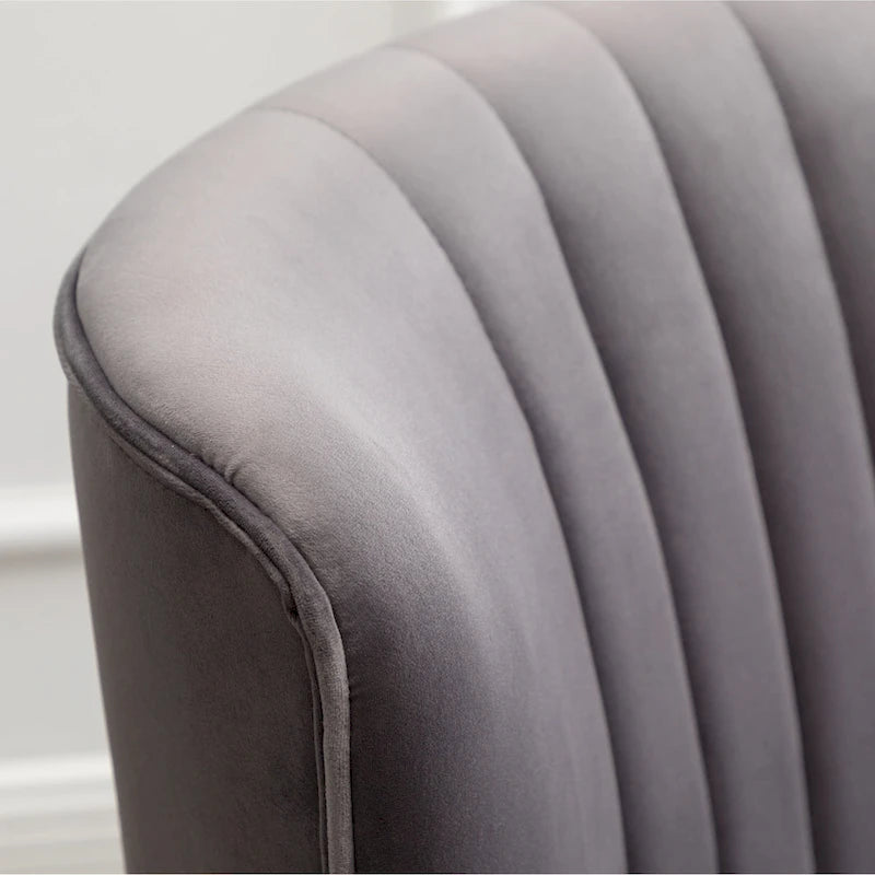 Fauteuil d'appoint en polyester gris 26