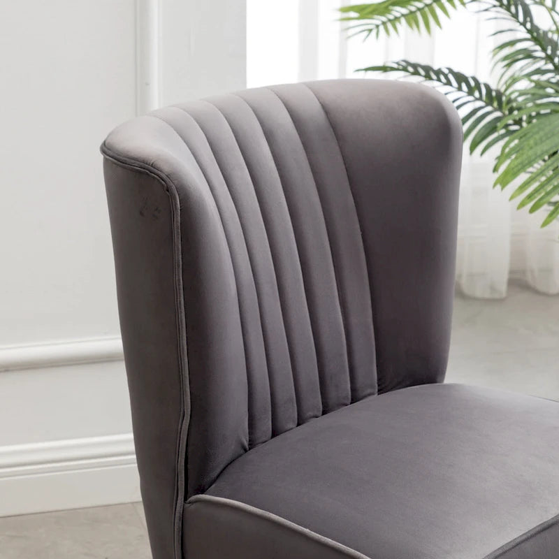 Fauteuil d'appoint en polyester gris 26
