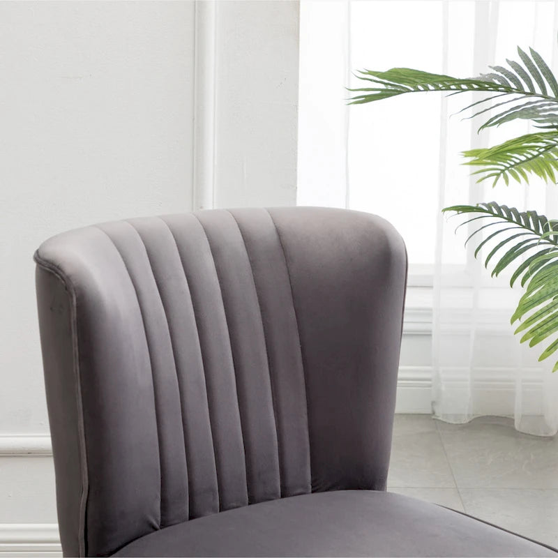 Fauteuil d'appoint en polyester gris 26