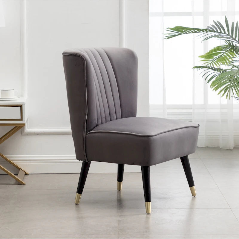 Fauteuil d'appoint en polyester gris 26