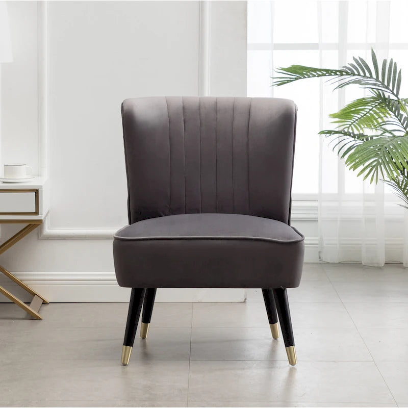 Fauteuil d'appoint en polyester gris 26