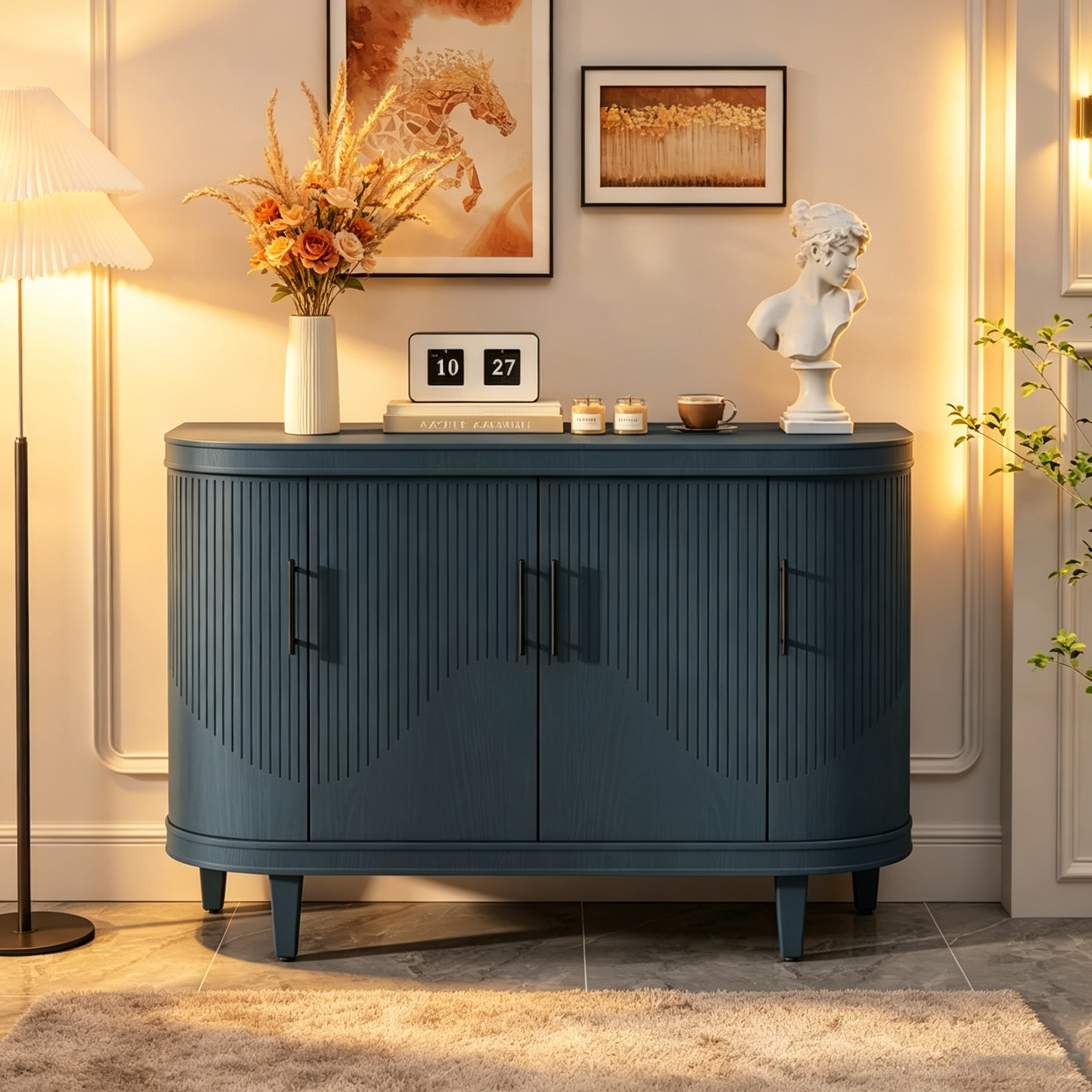 Buffet de café en bois avec table console