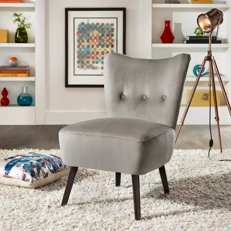 Large fauteuil capitonné