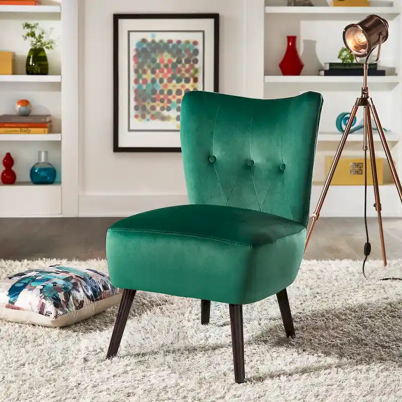 Large fauteuil capitonné