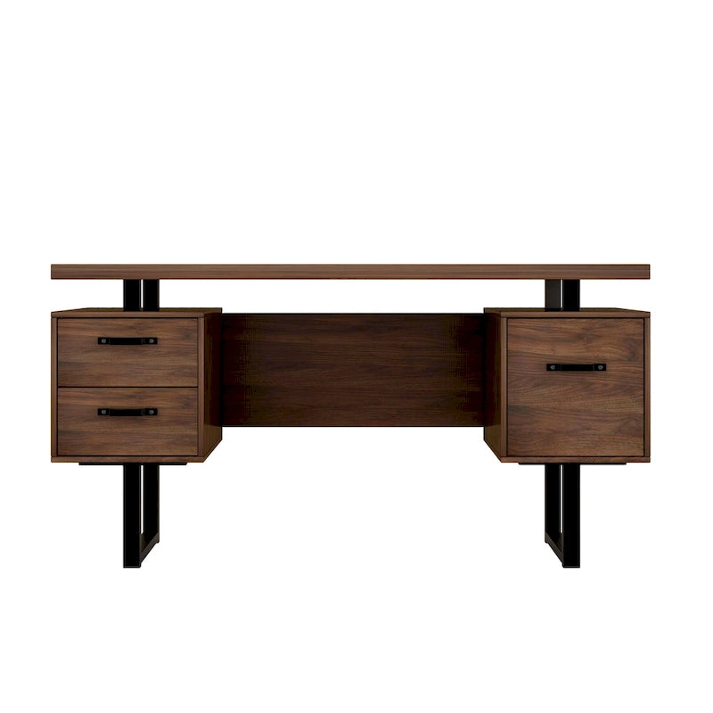 Bureau d'ordinateur à domicile avec tiroirs