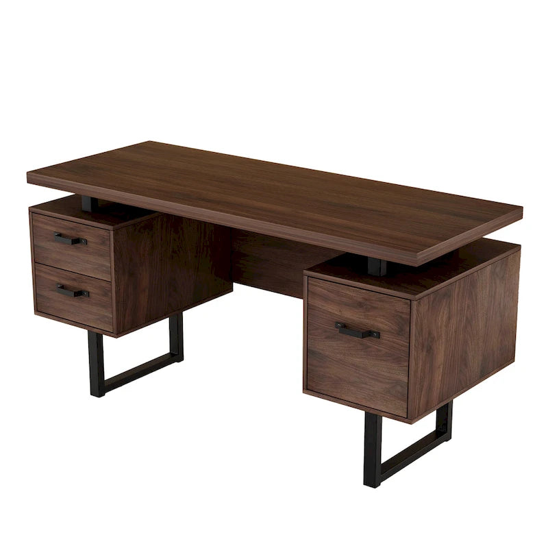 Bureau d'ordinateur à domicile avec tiroirs