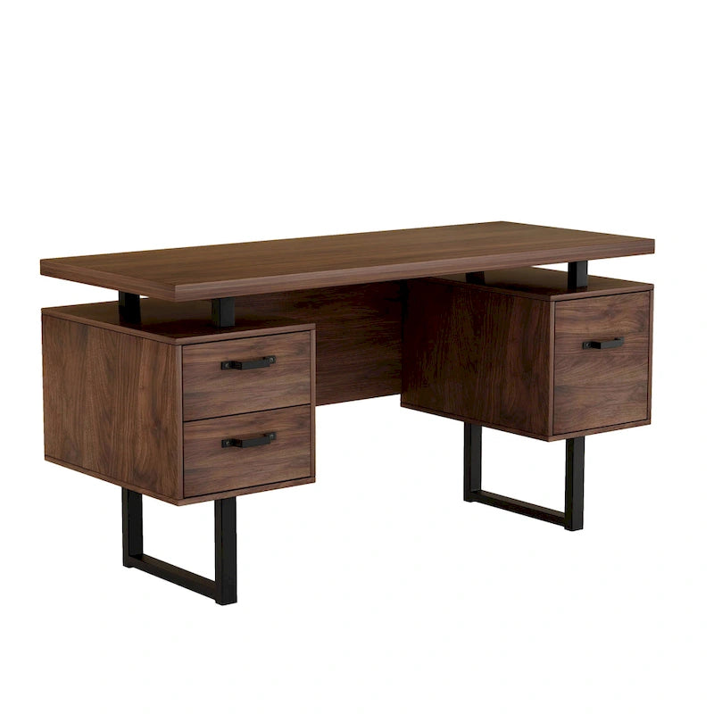 Bureau d'ordinateur à domicile avec tiroirs