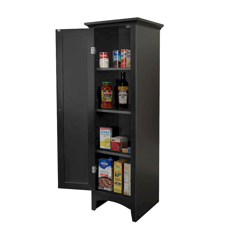 Garde-manger de rangement de cuisine blanc à une porte pour la maison et le bureau