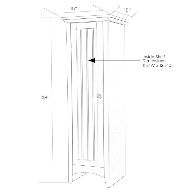 Garde-manger de rangement de cuisine blanc à une porte pour la maison et le bureau