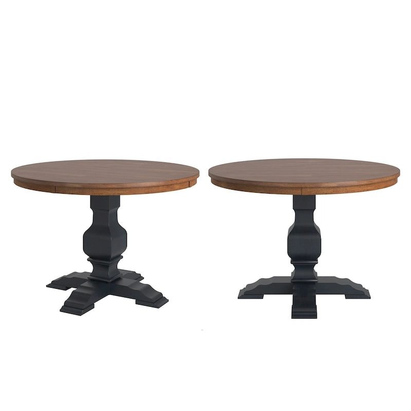 Table de salle à manger Ronda en bois massif bicolore