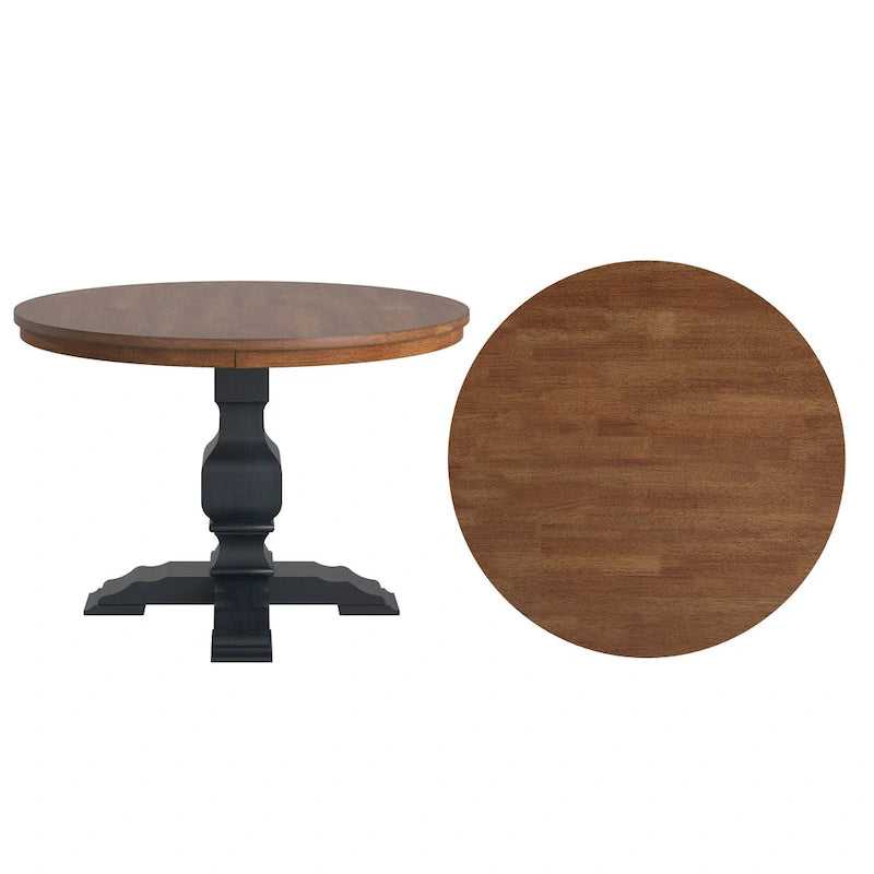 Table de salle à manger Ronda en bois massif bicolore