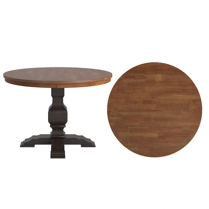 Table de salle à manger Ronda en bois massif bicolore