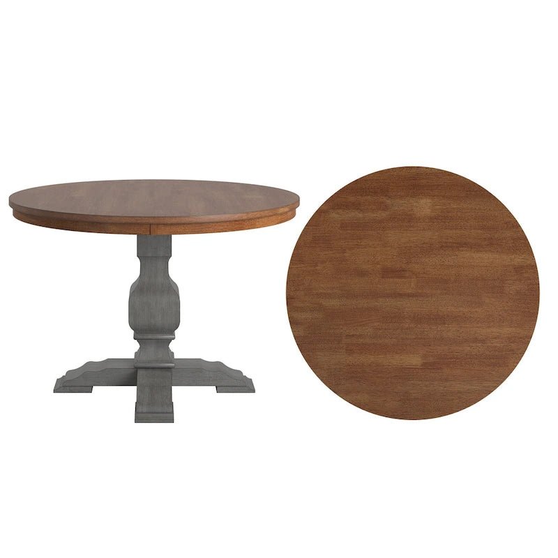Table de salle à manger Ronda en bois massif bicolore