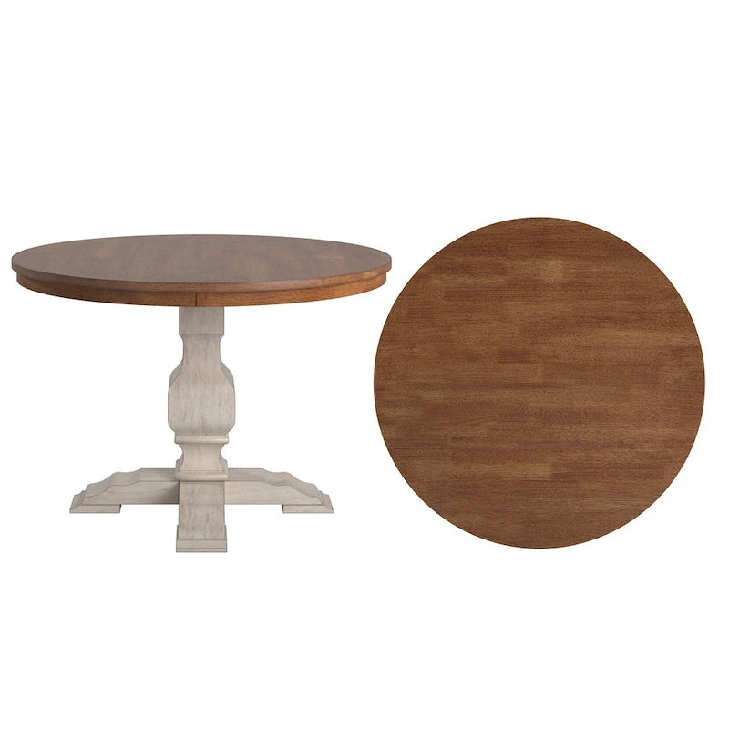 Table de salle à manger Ronda en bois massif bicolore