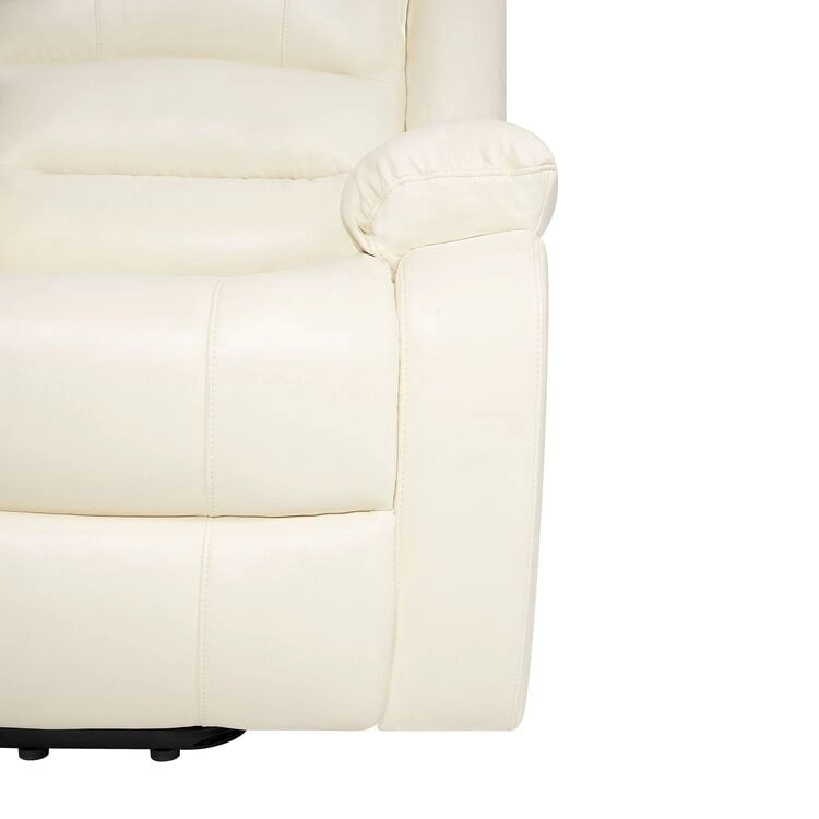 Fauteuil inclinable électrique réglable en hauteur en similicuir avec dossier divisé électrique