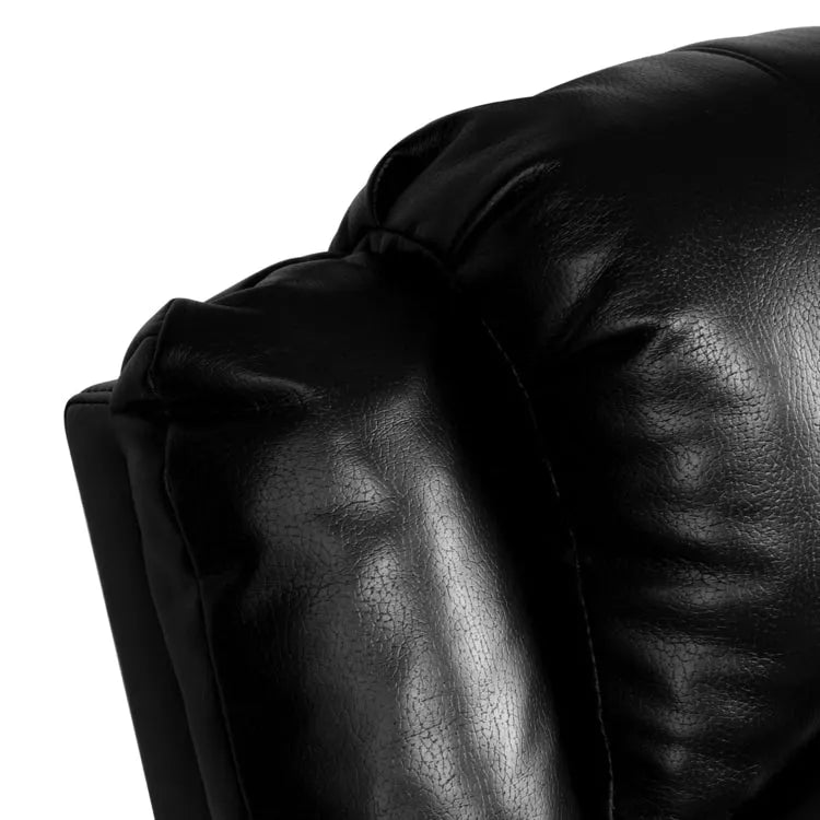 Fauteuil inclinable électrique réglable en hauteur en similicuir avec dossier divisé électrique