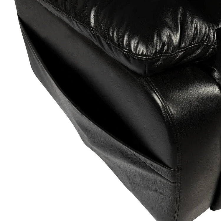 Fauteuil inclinable électrique réglable en hauteur en similicuir avec dossier divisé électrique