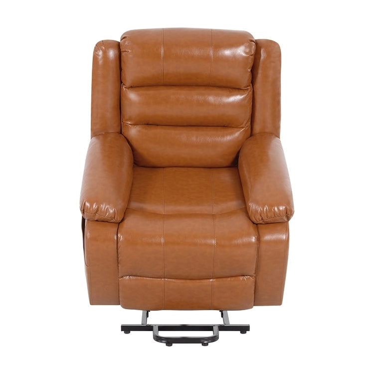 Fauteuil inclinable électrique réglable en hauteur en similicuir avec dossier divisé électrique