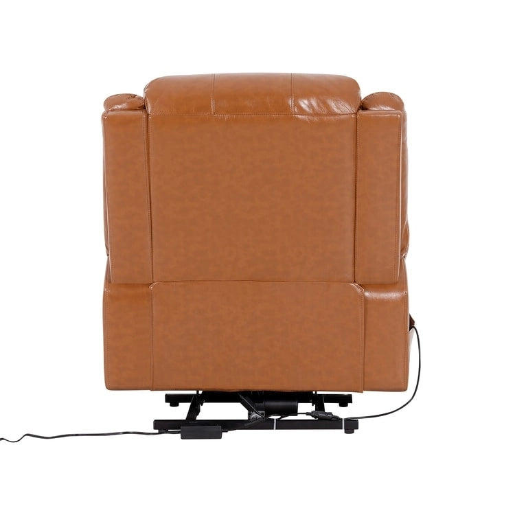 Fauteuil inclinable électrique réglable en hauteur en similicuir avec dossier divisé électrique