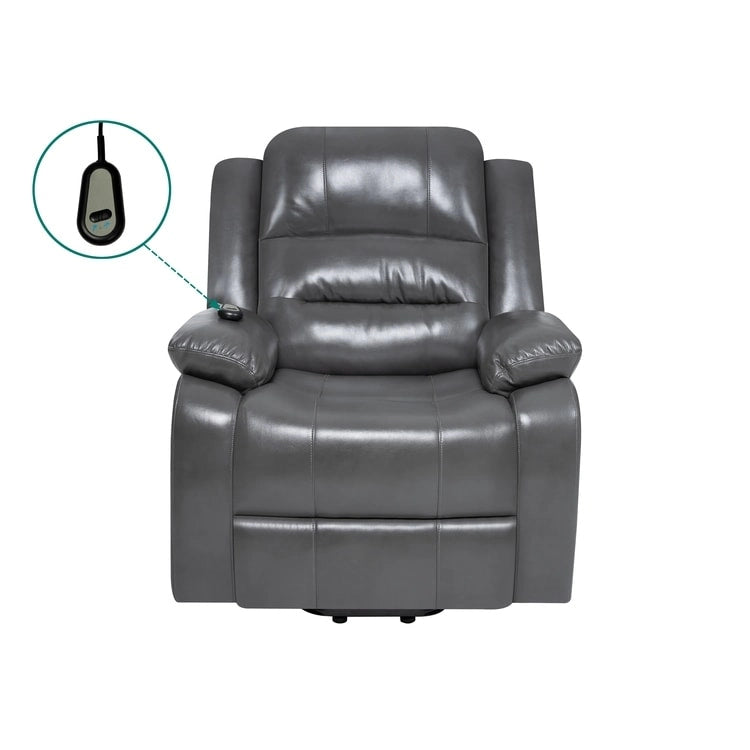 Fauteuil inclinable électrique réglable en hauteur en similicuir avec dossier divisé électrique