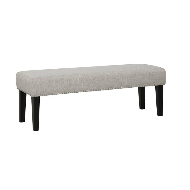 Banc d'appoint rembourré avec garniture cloutée