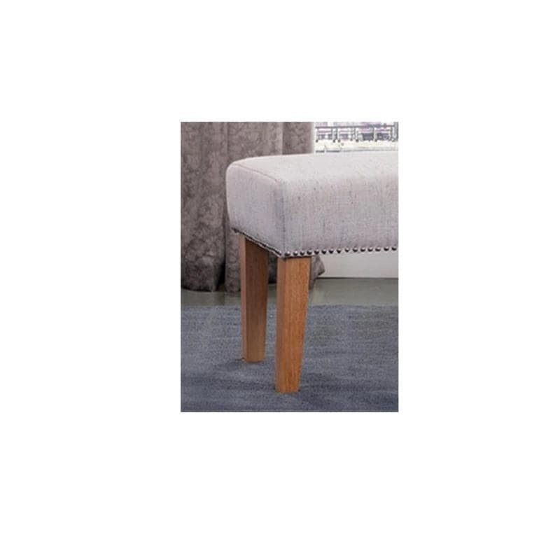 Banc d'appoint rembourré avec garniture cloutée