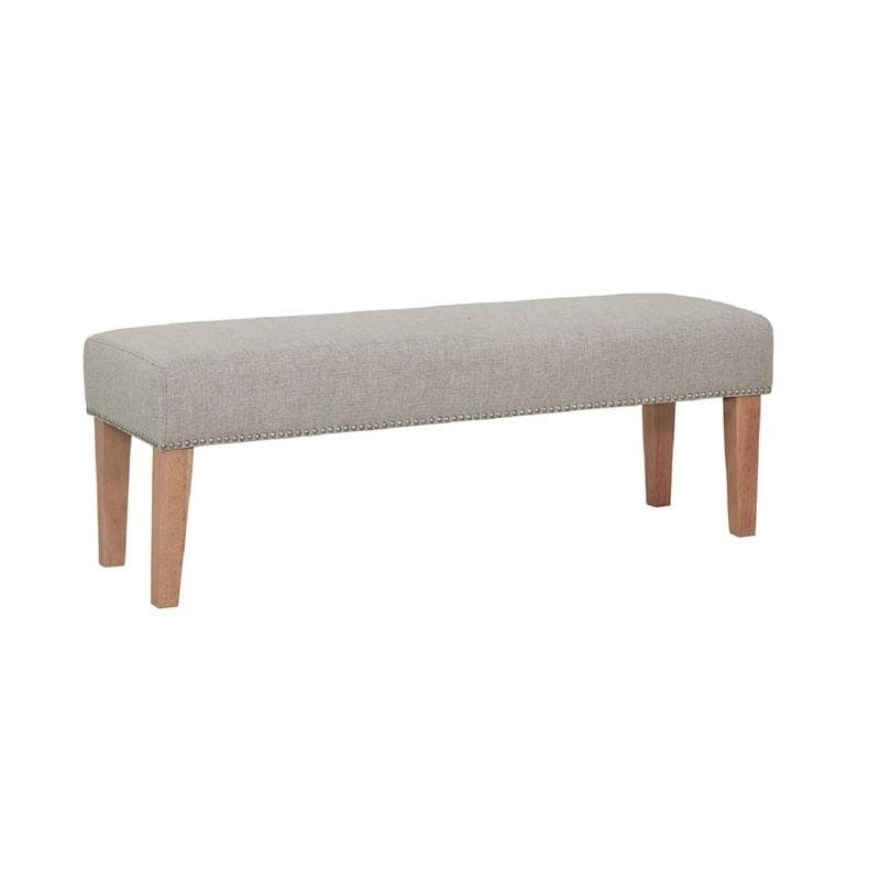 Banc d'appoint rembourré avec garniture cloutée