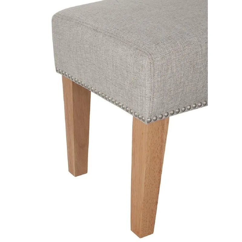Banc d'appoint rembourré avec garniture cloutée